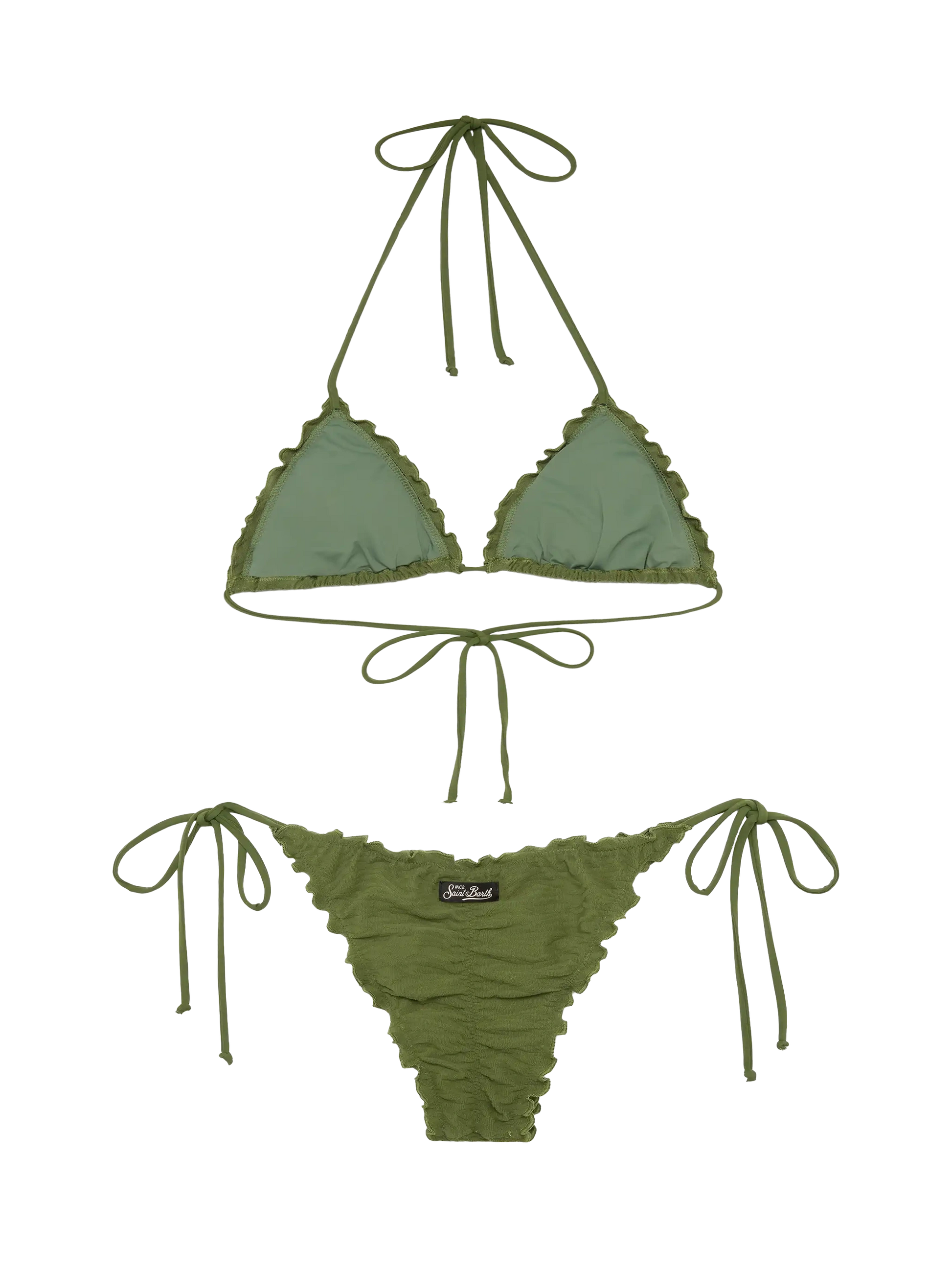 Zebra embossed classic triangle bikini Sagittarius Miami - MC2 Saint Barth