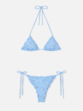 Sagittarius Miami hellblauer Bikini aus Sangallo 
