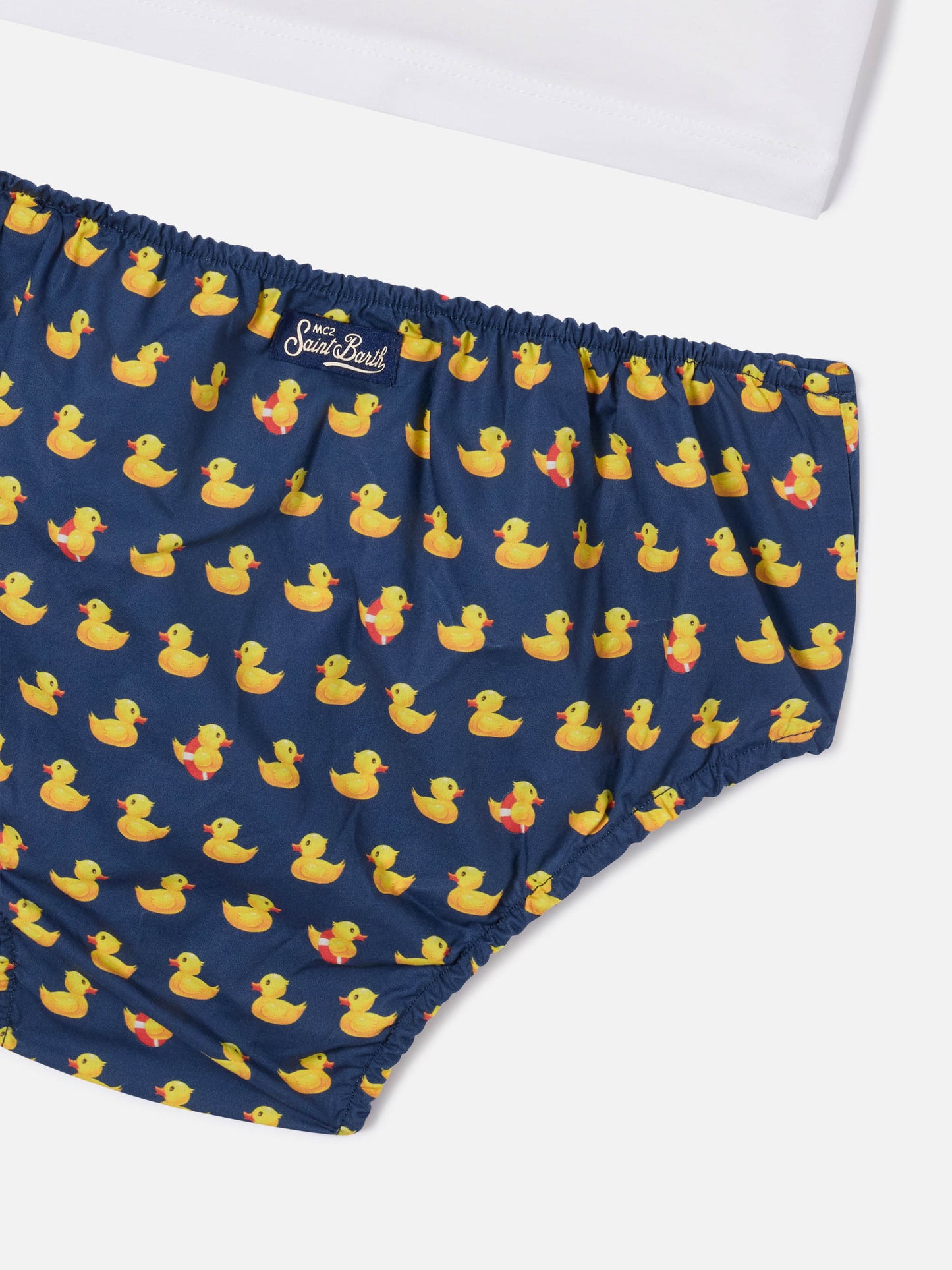 Set Samy t-shirt con taschino e copri pannolino stampa ducky