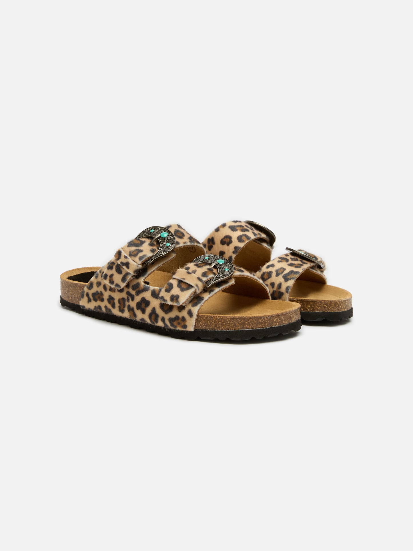 Buckle sandal in cavallino leopardato | TAJI SPECIAL EDITION