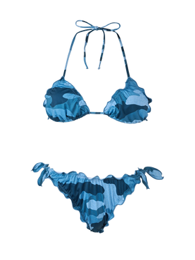 Woman denim camouflage triangle classic bikini Sarius