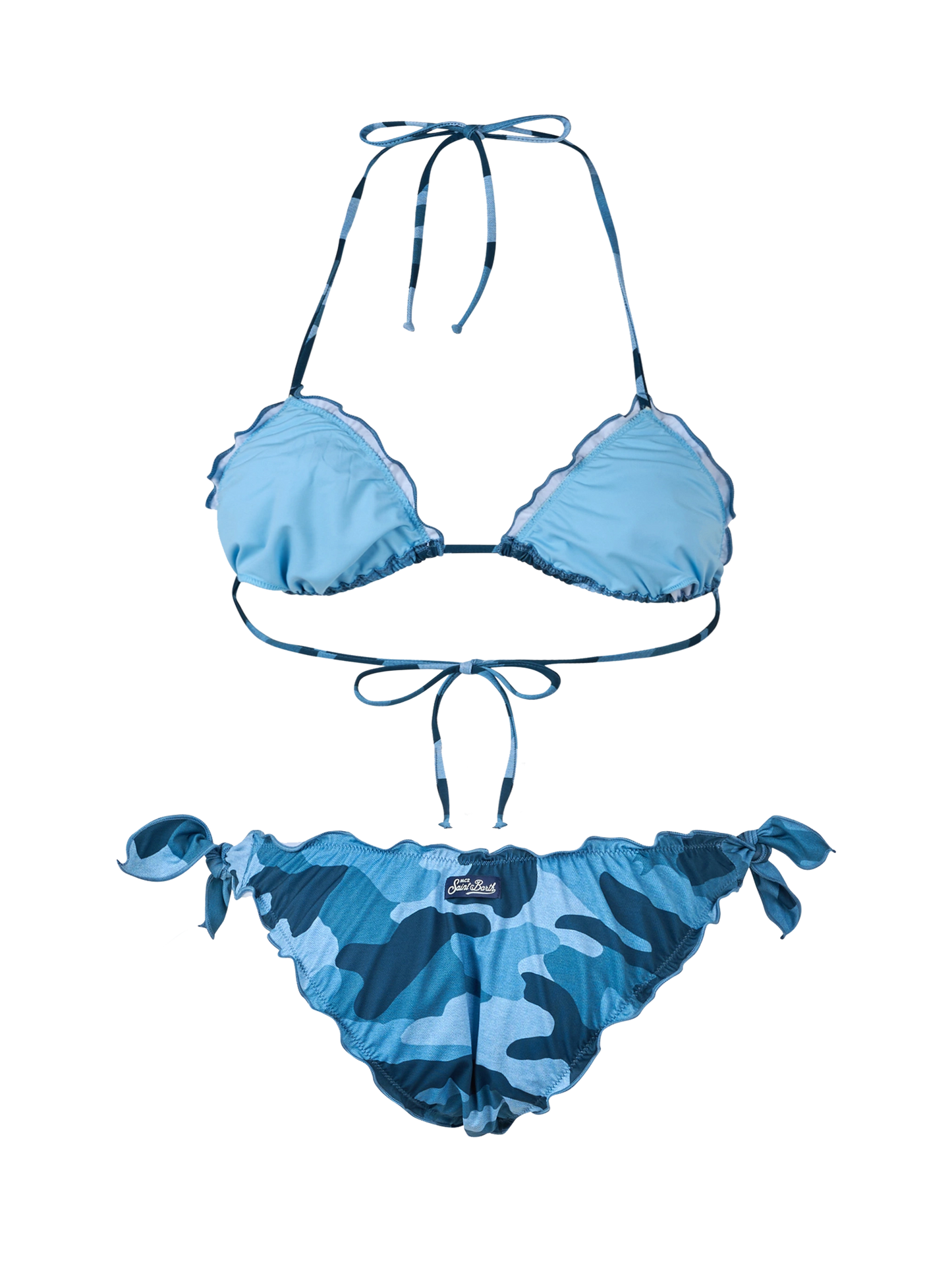Woman denim camouflage triangle classic bikini Sarius