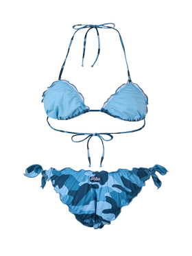 Woman denim camouflage triangle classic bikini Sarius