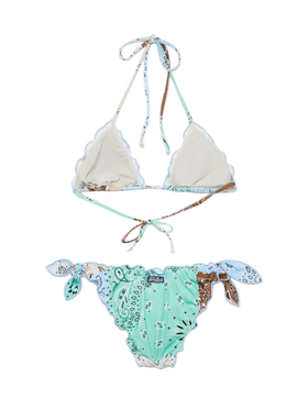 Sarius triangle classic bikini with bandanna print - MC2 Saint Barth