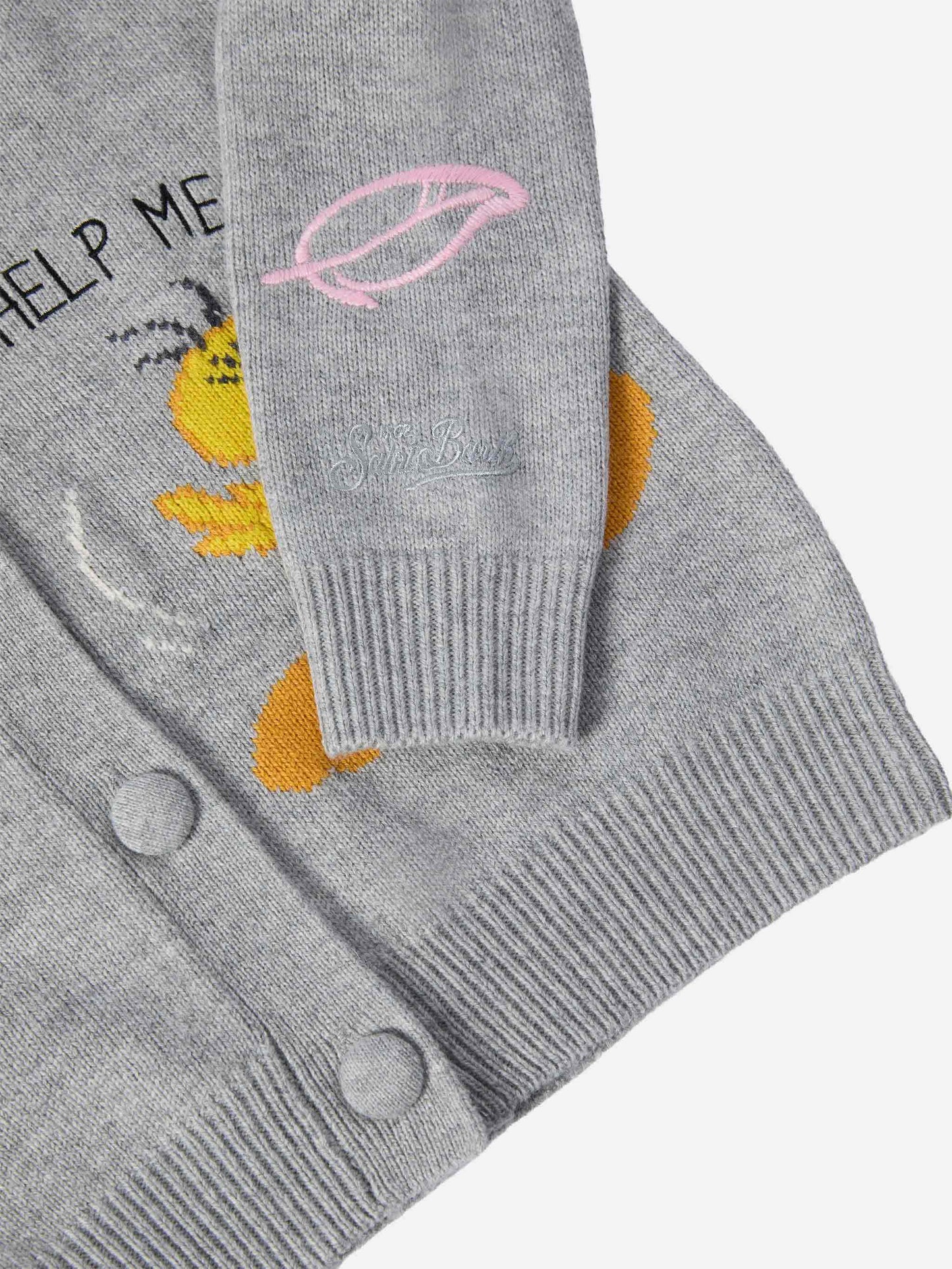 Sasi Donegal-wool blend cardigan with Titti e Silvestro jacquard | WARNER BROS. SPECIAL EDITION