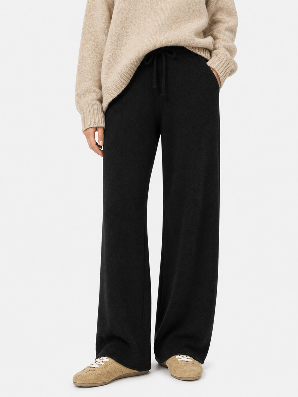 Black Savine knit palazzo pants