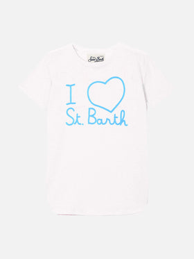 Linen t-shirt with Love St. Barth embroidery - MC2 Saint Barth