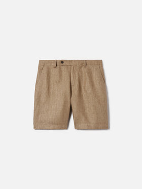 Short de bermuda Brown Sebastian en pur lin 