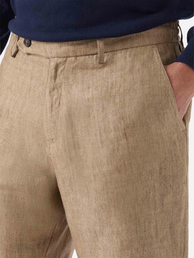 Short de bermuda Brown Sebastian en pur lin 