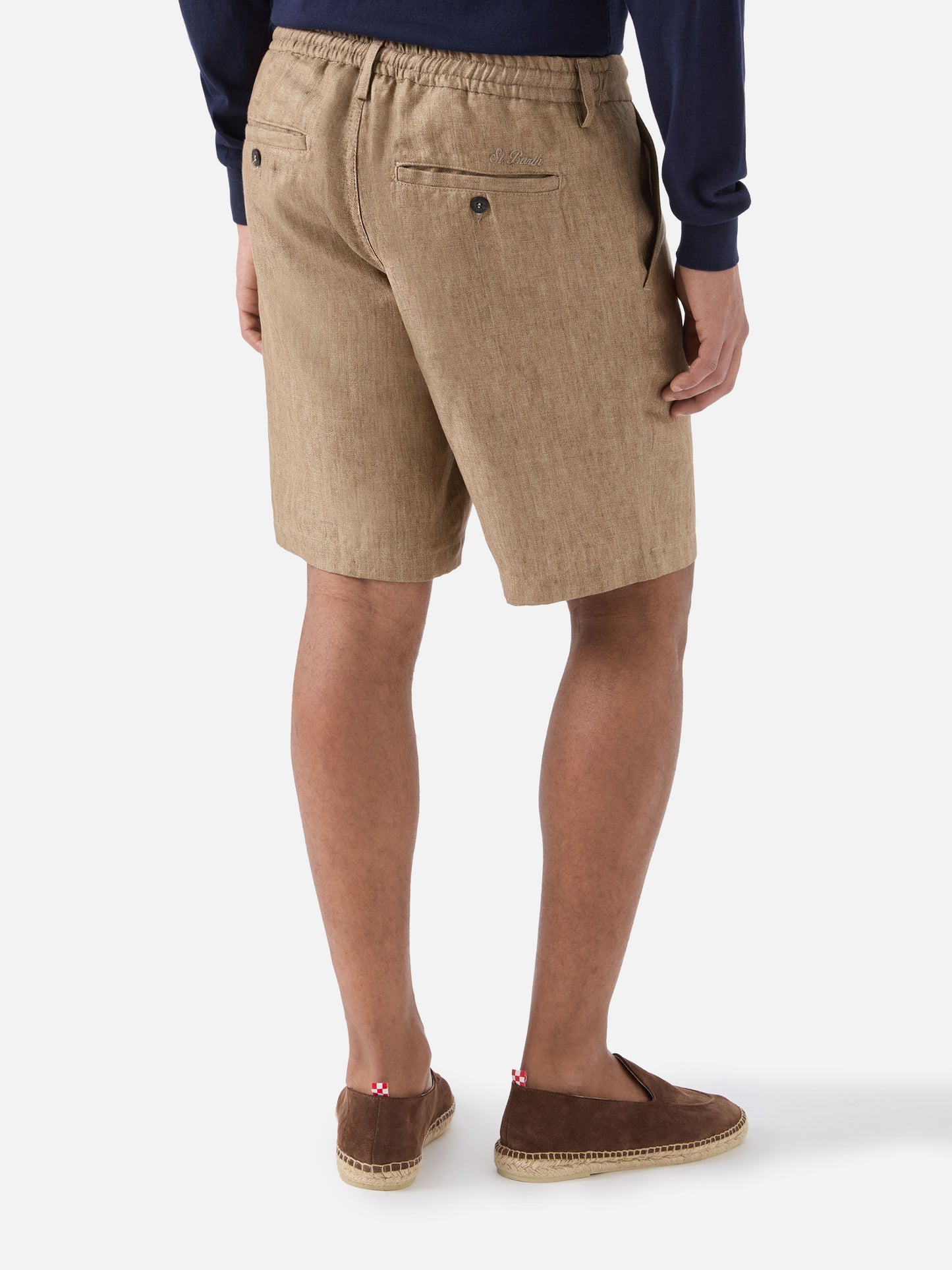 Short de bermuda Brown Sebastian en pur lin 