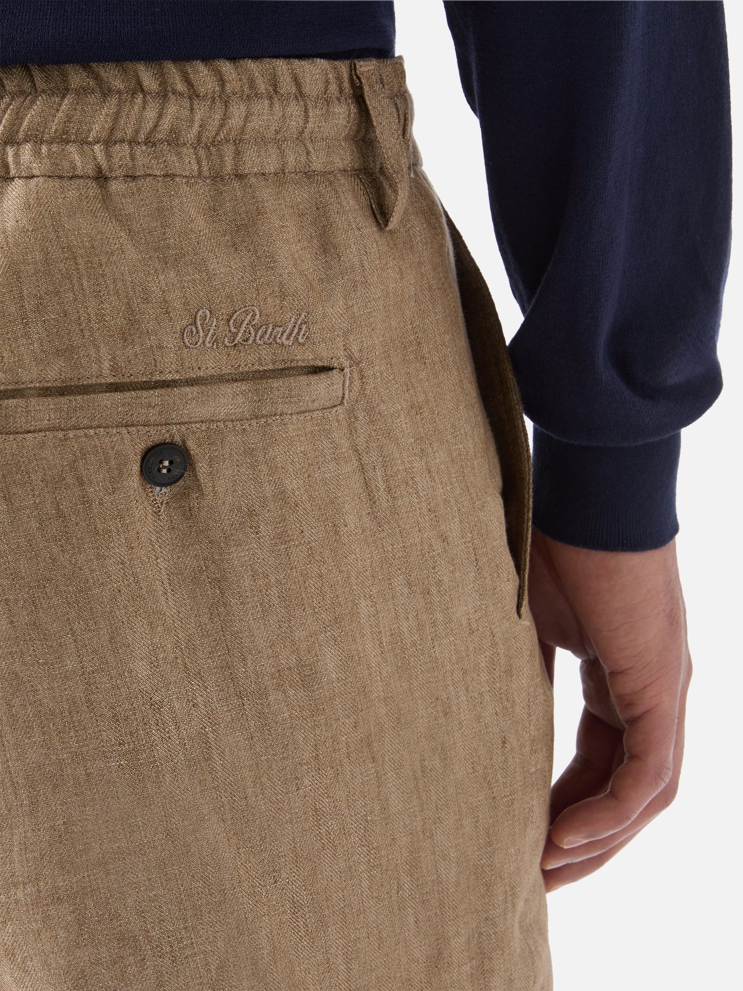 Short de bermuda Brown Sebastian en pur lin 