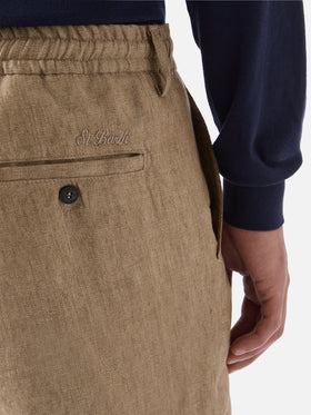 Short de bermuda Brown Sebastian en pur lin 