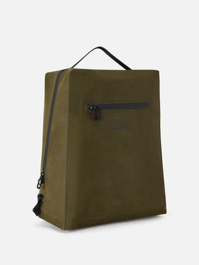 Sac à dos ciré sans coutures vert militaire 