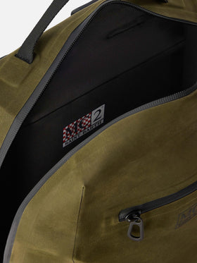 Sac à dos ciré sans coutures vert militaire 