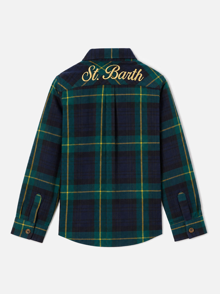 Tartan Seiser Jr shirt with logo embroidery