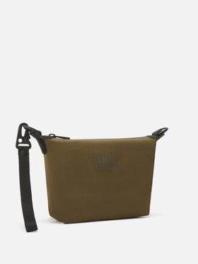 pouch encerado sin costuras verde militar 