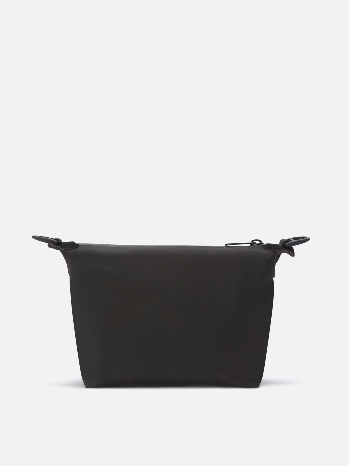 pouch noir ciré sans coutures 