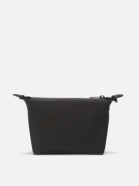 pouch noir ciré sans coutures 