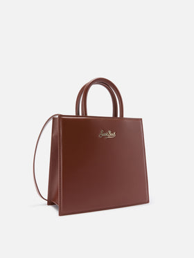 Shop Bag Midi Handbag in brown leather