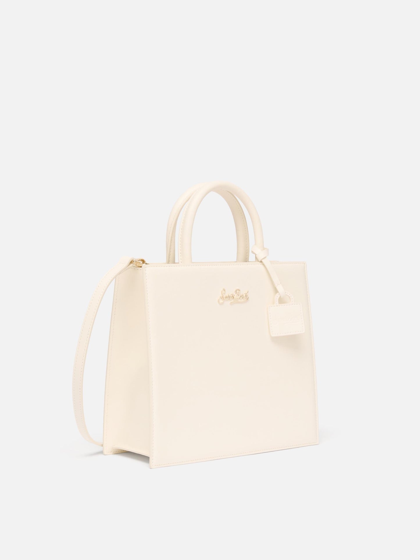 Shop Bag Midi in pelle bianco avorio