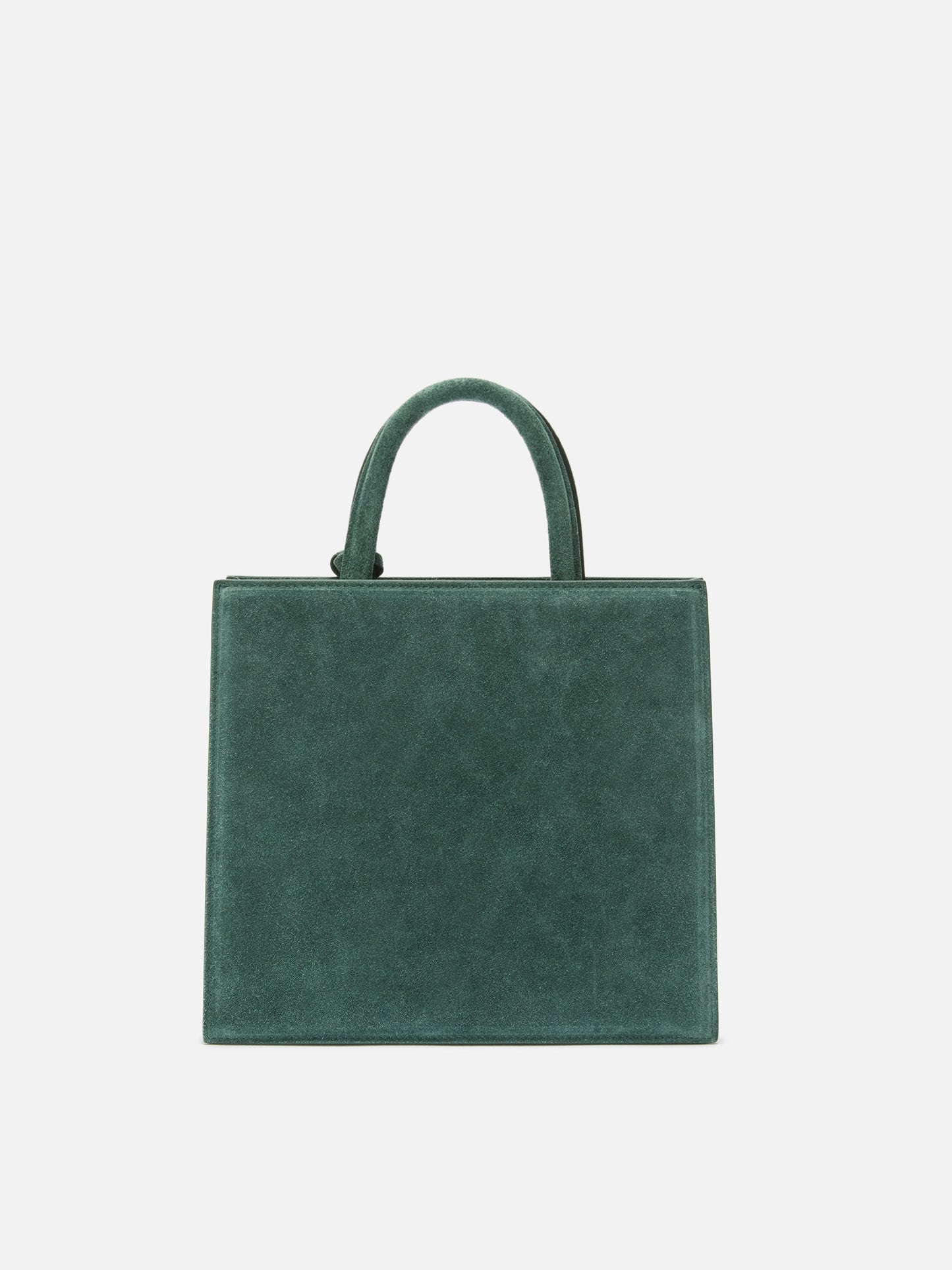 Borsa a mano Shop Bag Midi in pelle scamosciata verde