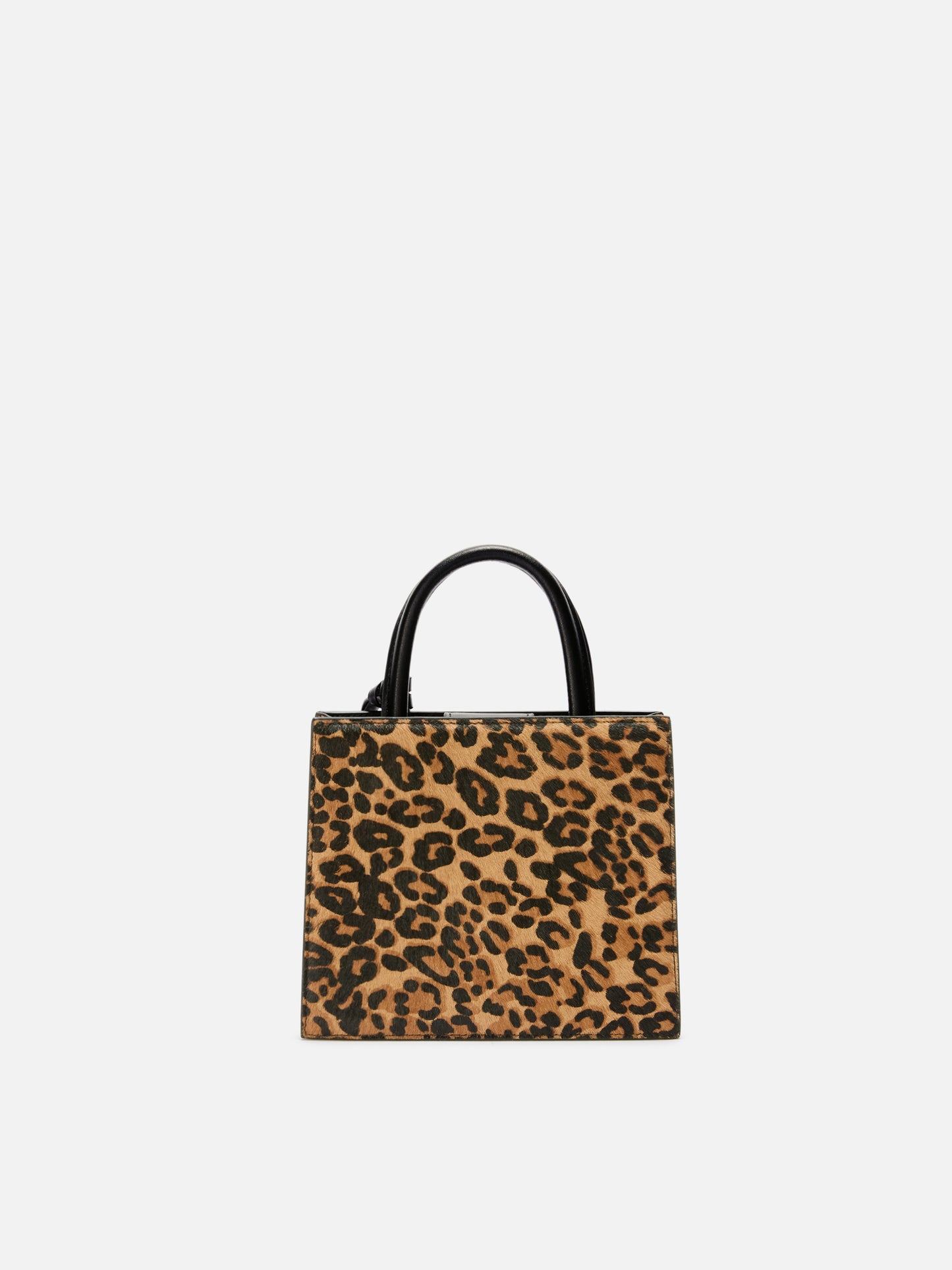 Shop Bag Mini aus Leopardenmuster-Ponyleder