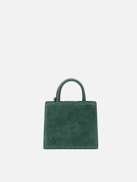 Shop Bag Mini Handbag in green suede leather