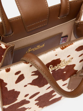 Shop Bag Midi in cavallino con stampa muccata