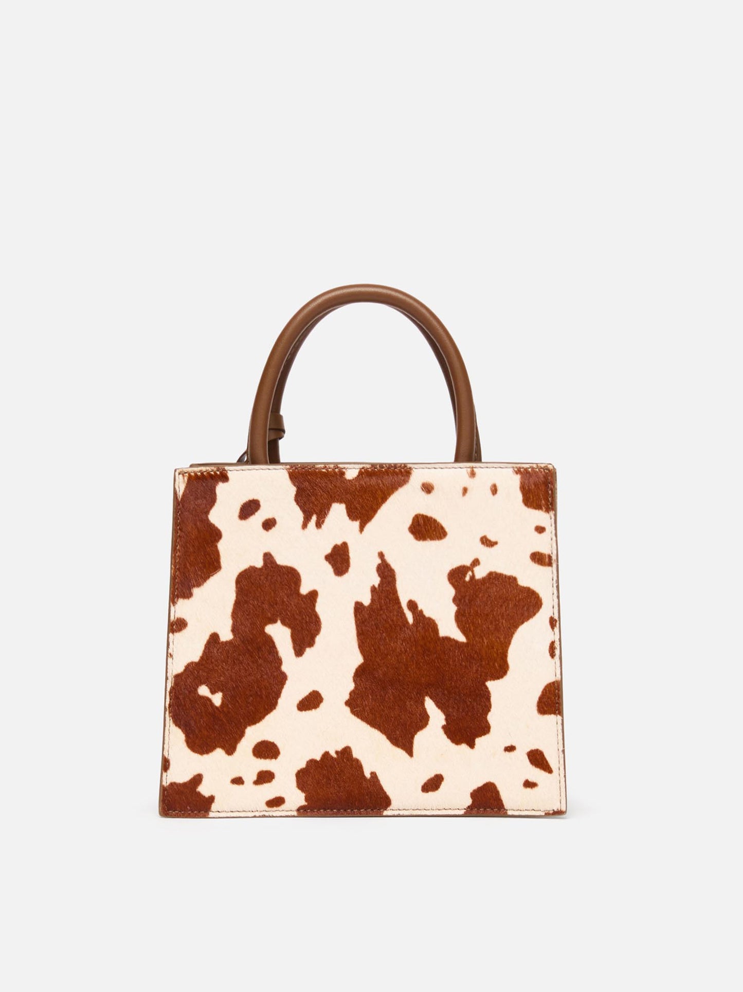 Shop Bag Midi in cavallino con stampa muccata