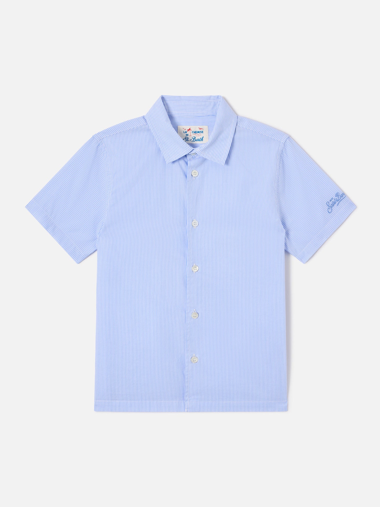 Chemise rayée Sifnos Jr avec broderie et imprimé Snoopy | Édition spéciale 