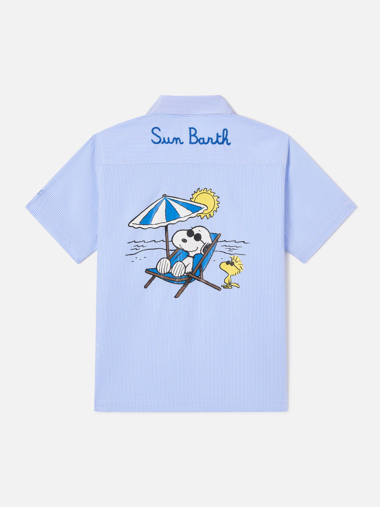Chemise rayée Sifnos Jr avec broderie et imprimé Snoopy | Édition spéciale 