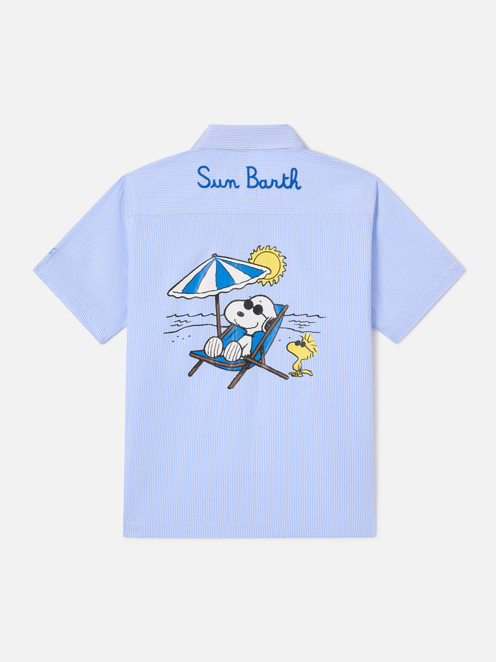 Gestreiftes Sifnos Jr Hemd mit Snoopy-Stickerei und Print | Special Edition 