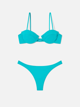Salina Naomi sage green underwired bralette bikini