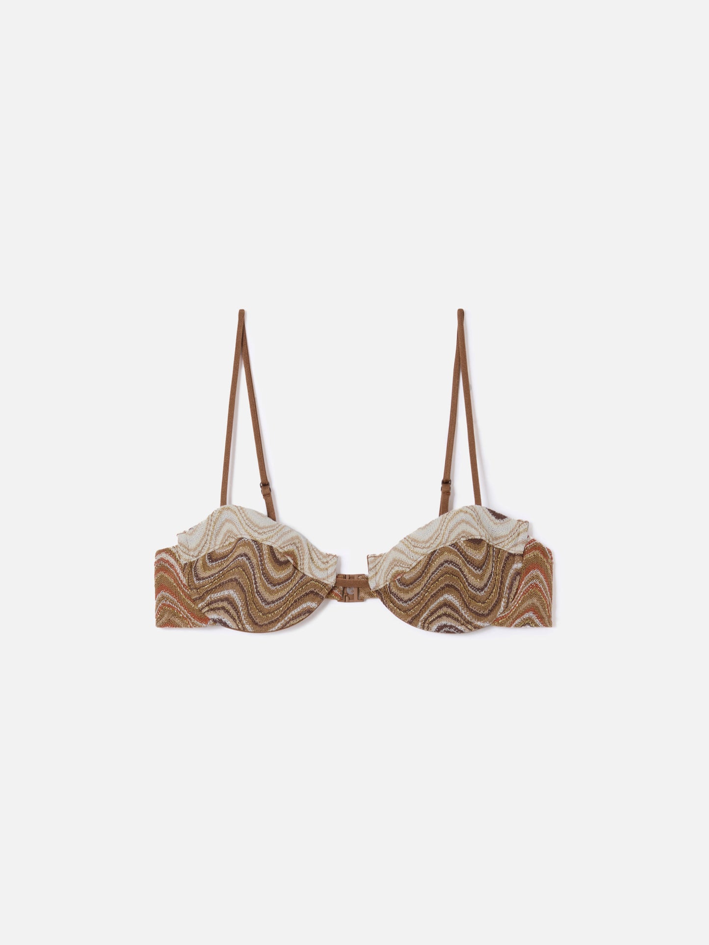 Haut de bikini balconnet Salina en tissu raschel dégradé 