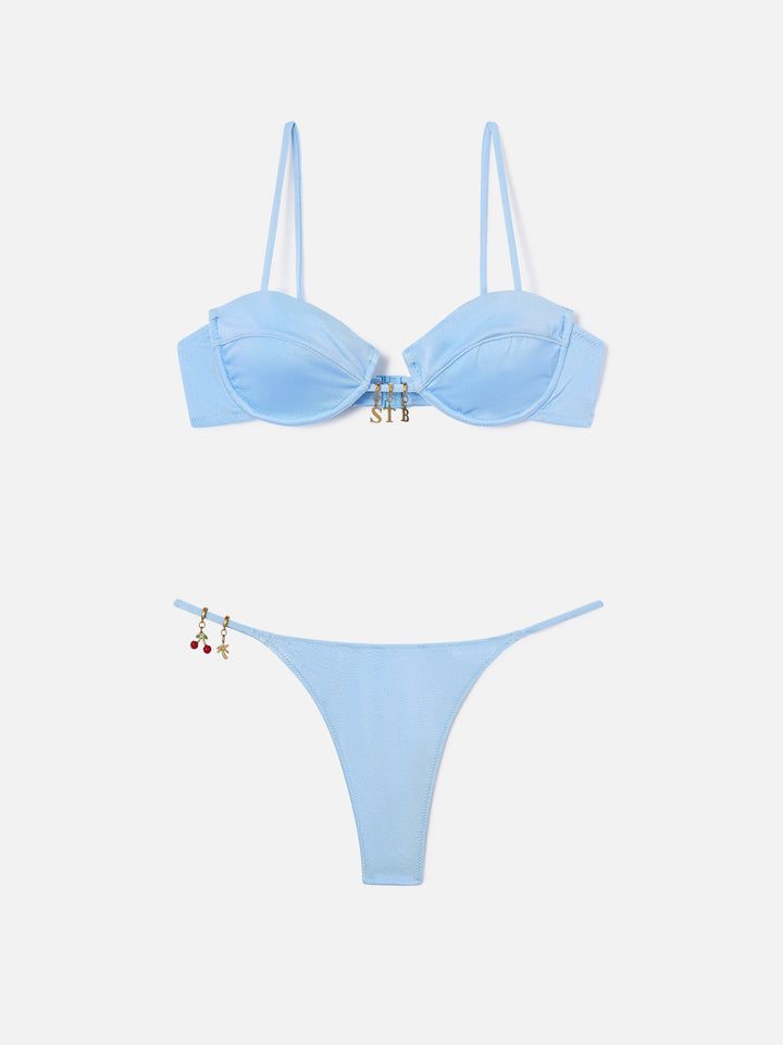 Bikini Salina Jodene glossy finish azzurro