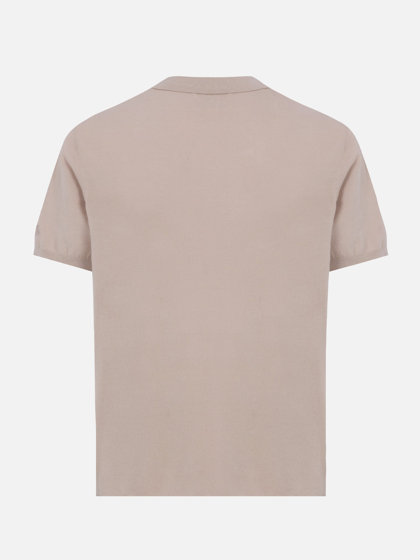 Sloan stone grey buttonless knitted polo shirt - MC2 Saint Barth