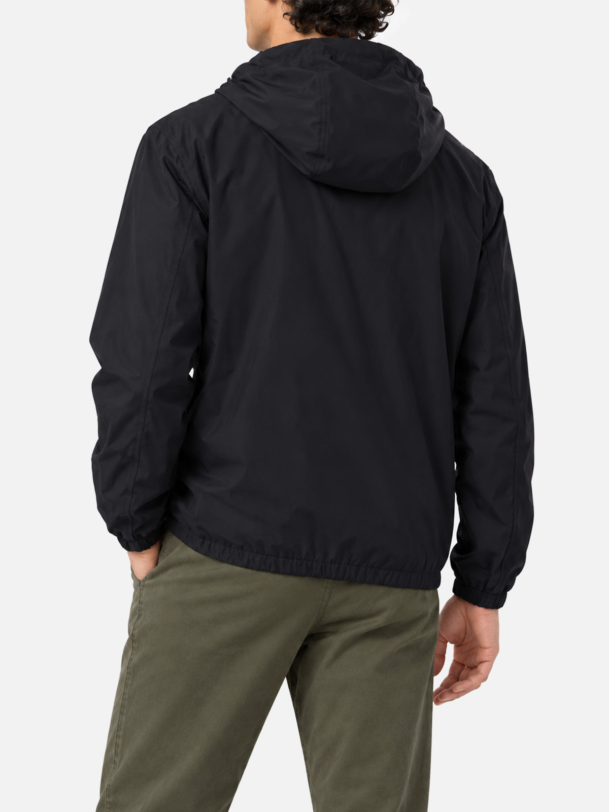 Giacca leggera Sloop nera con cappuccio