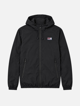 Giacca leggera Sloop nera con cappuccio