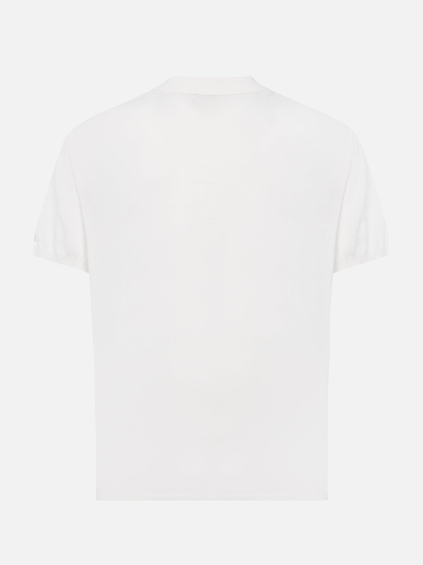 Sloan white silk cotton knitted polo shirt - MC2 Saint Barth