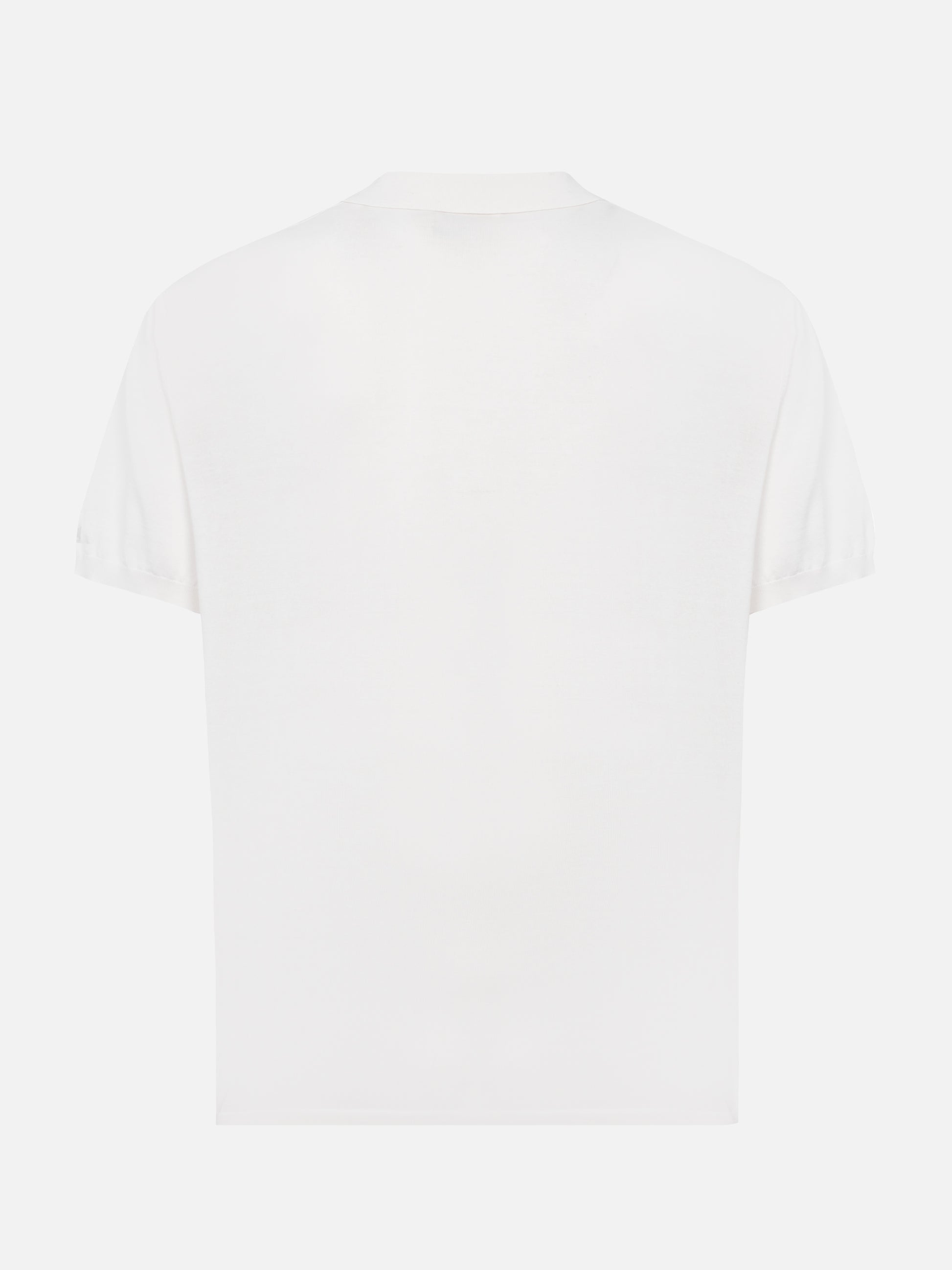 Sloan white silk cotton knitted polo shirt - MC2 Saint Barth
