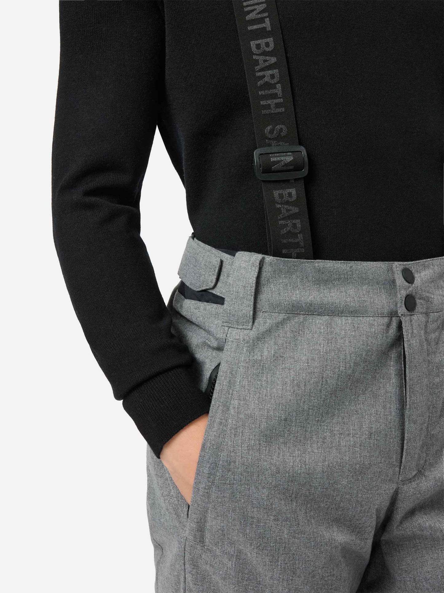 Skihose Snowbird in meliertem Grau mit Recco®-Technologie