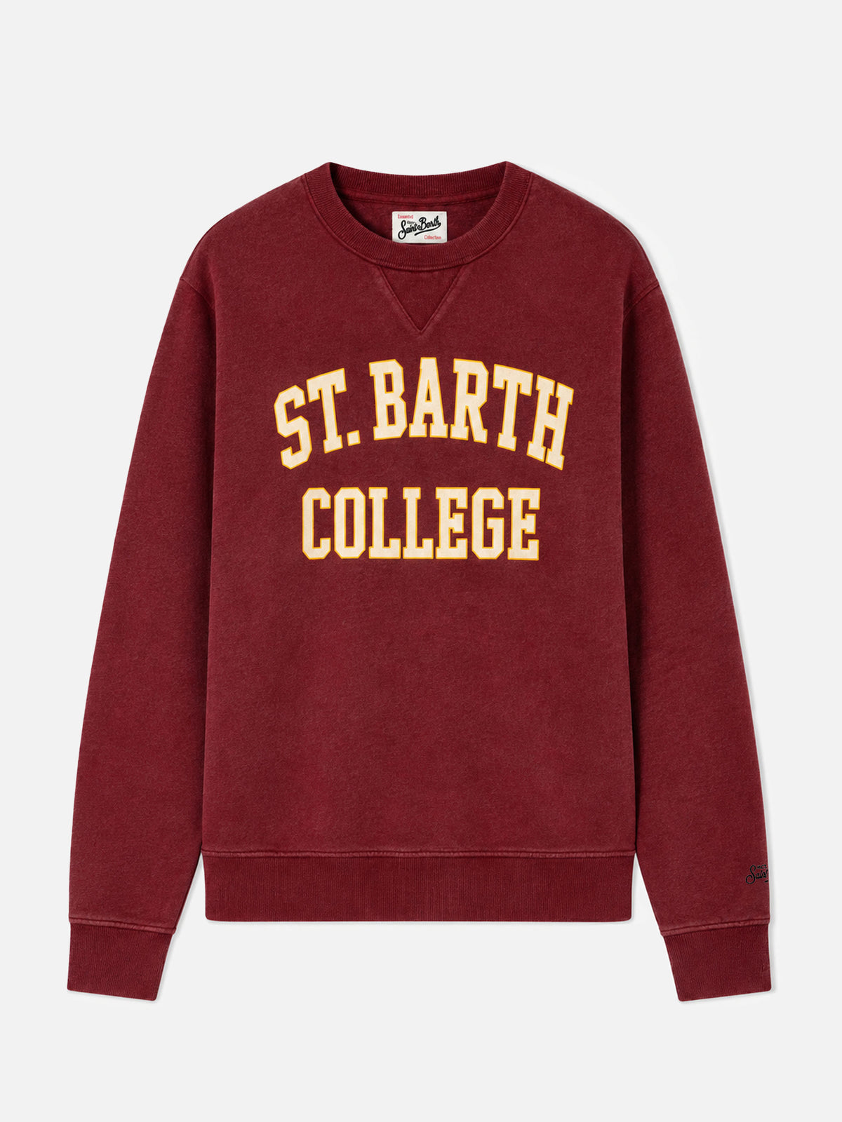 Felpa bordeaux stampa St. Barth College