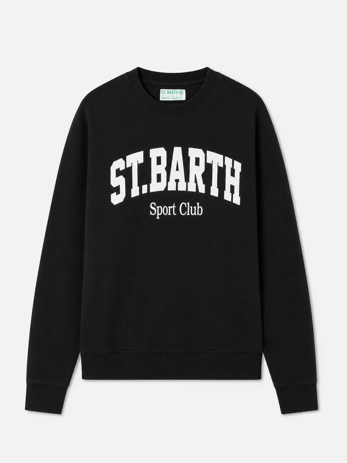 Soho Baumwoll-Sweatshirt in Schwarz mit St. Barth Sport Club-Print 