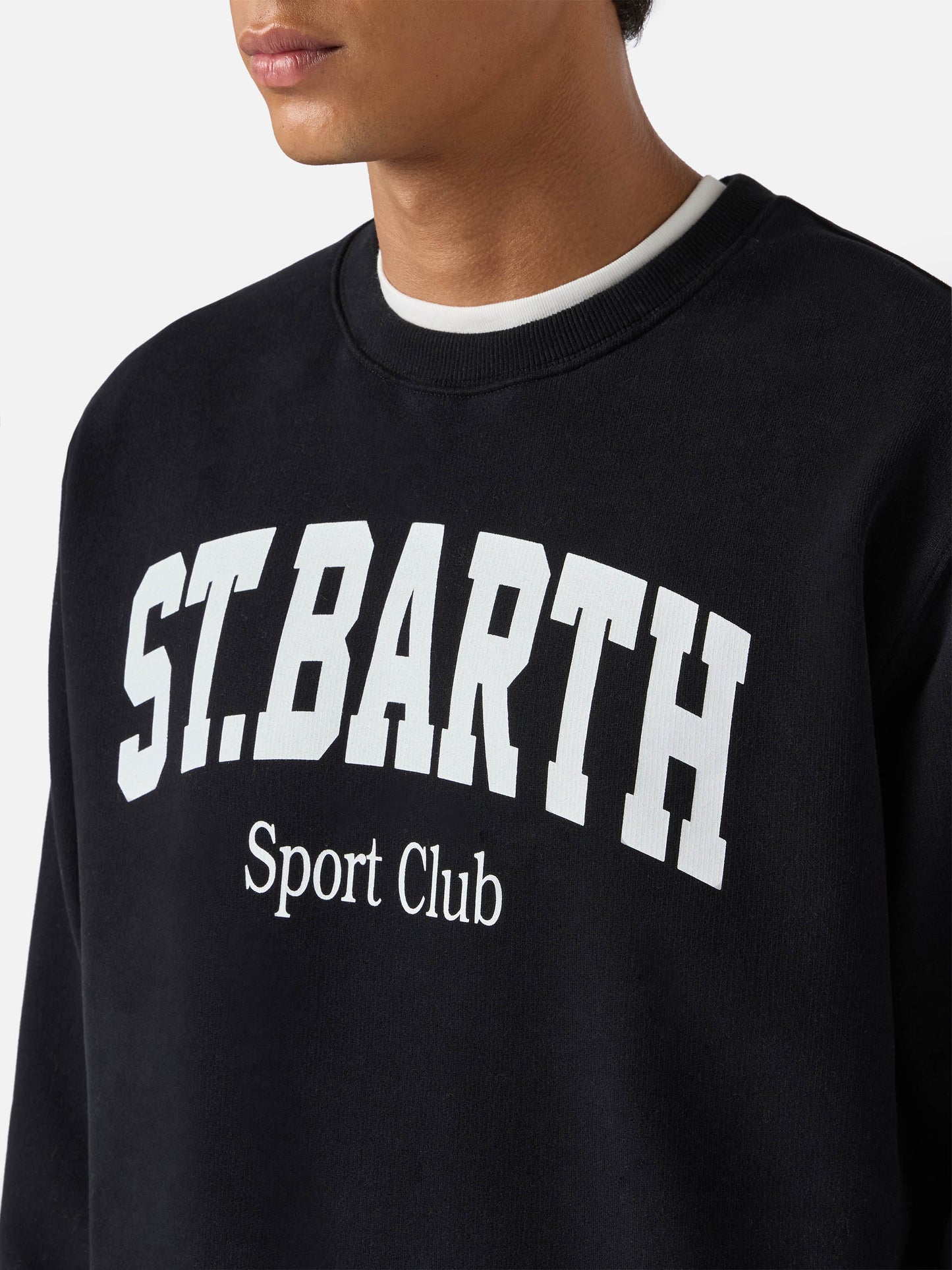 Soho Baumwoll-Sweatshirt in Schwarz mit St. Barth Sport Club-Aufdruck