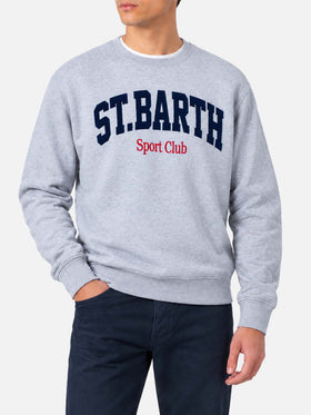 Sudadera Soho con estampado St. Barth Sport Club en gris melange 