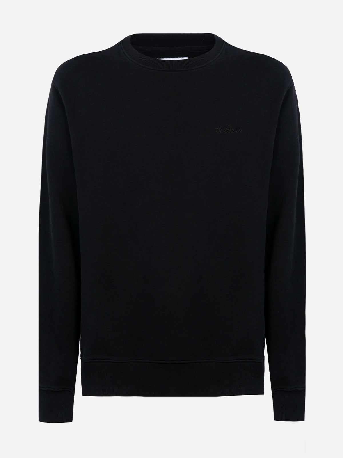 Man black sweatshirt Soho with St. Barth embroidery - MC2 Saint Barth