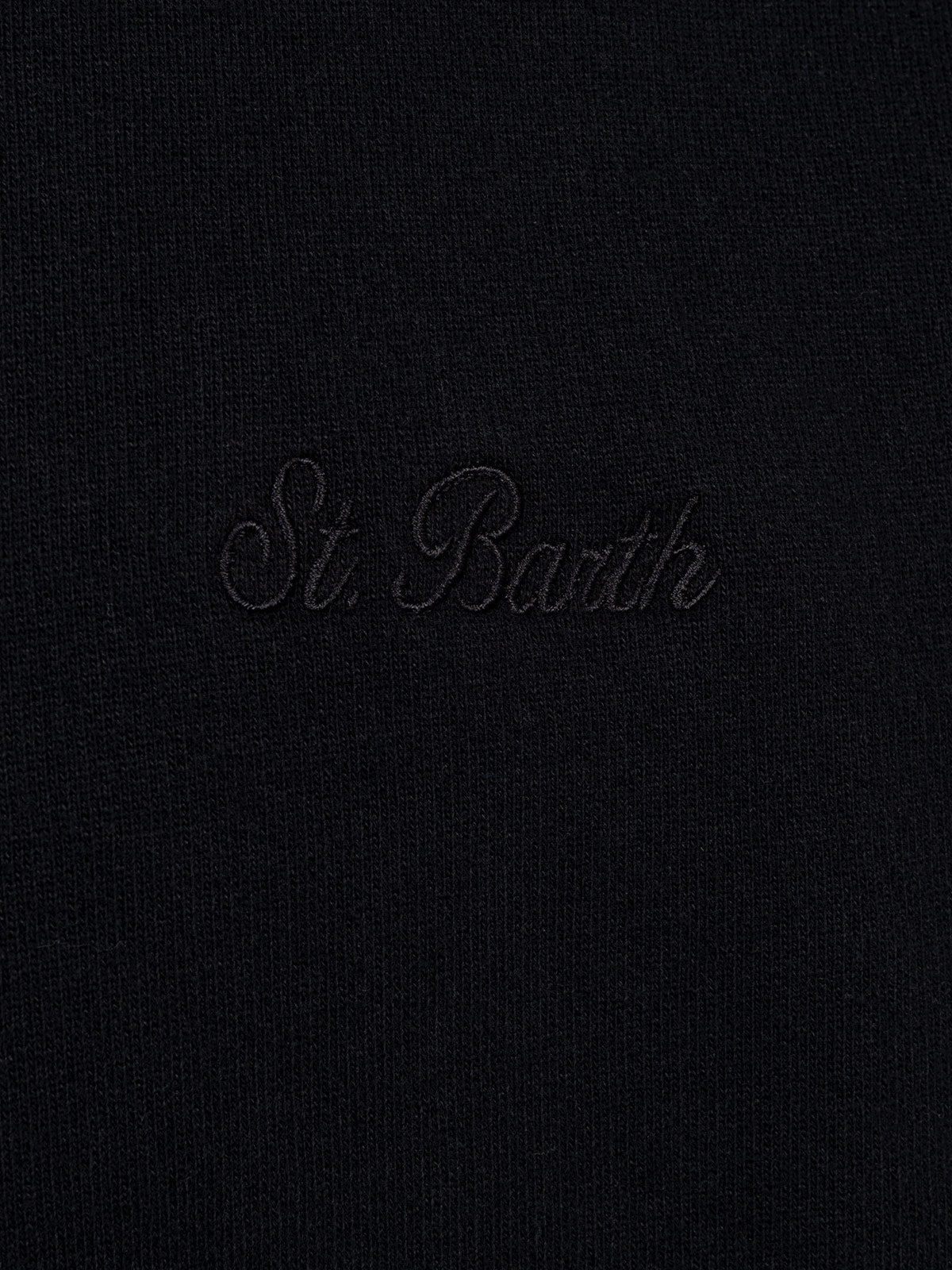Man black sweatshirt Soho with St. Barth embroidery - MC2 Saint Barth