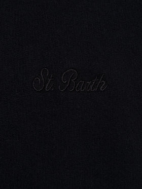 Man black sweatshirt Soho with St. Barth embroidery - MC2 Saint Barth