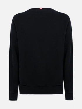 Man black sweatshirt Soho with St. Barth embroidery - MC2 Saint Barth