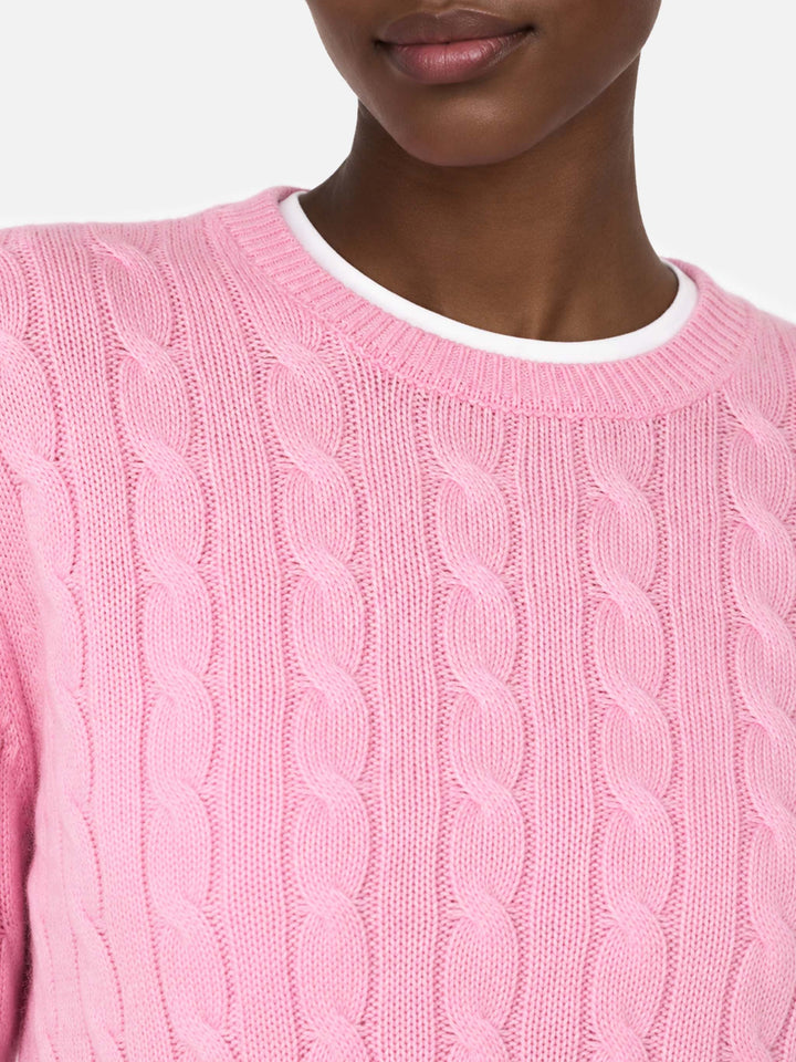 Maglione in MISTO CASHMERE rosa Sorbonne